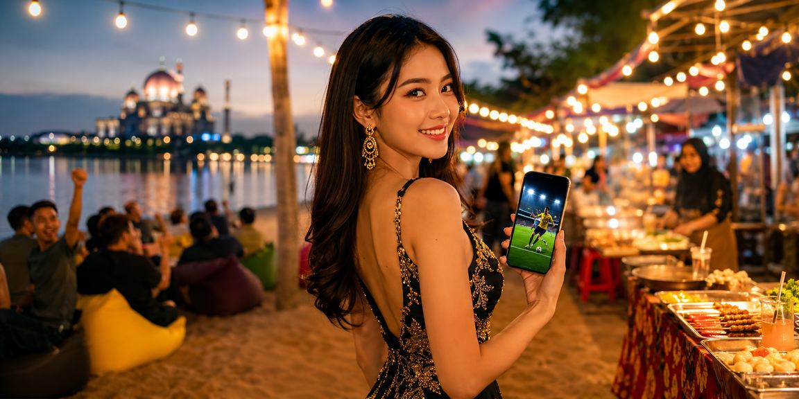 Pengguna mengakses platform kasino mudah alih iwallet99 di Putrajaya Malaysia